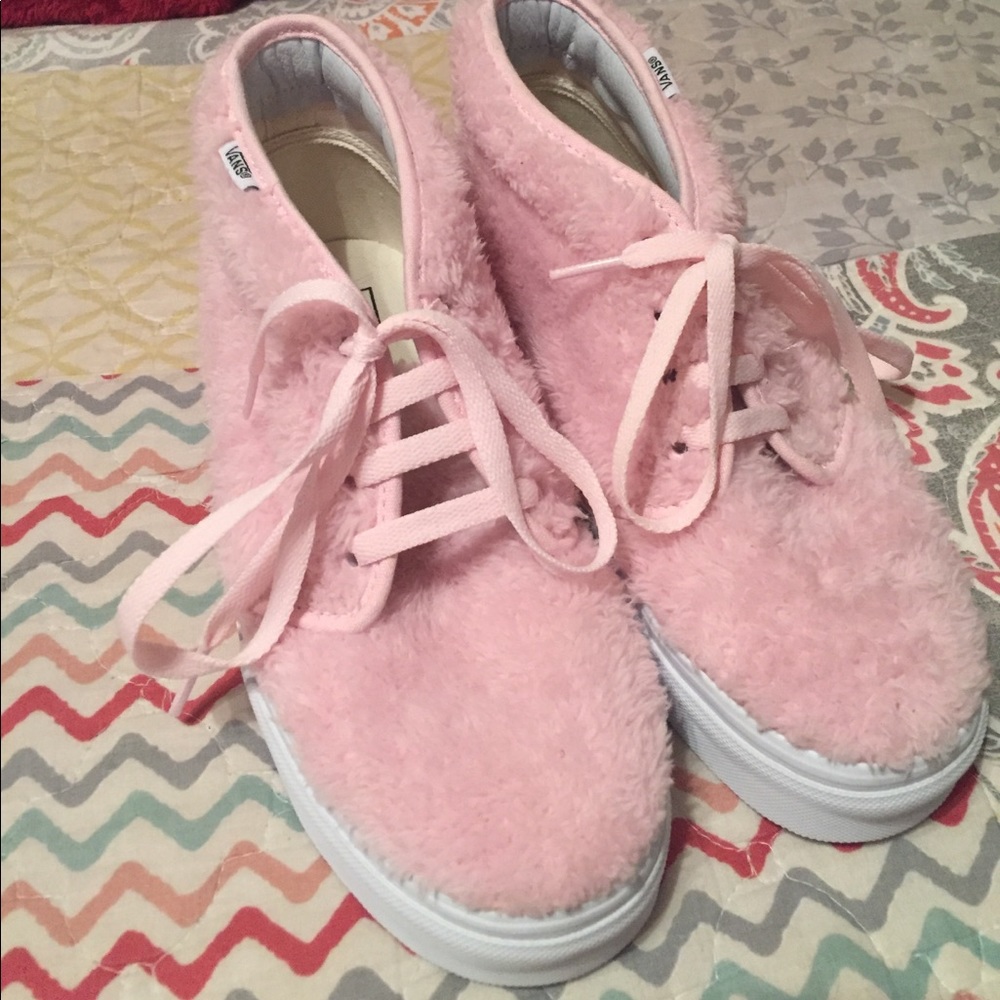 Baby Pink Faux Fur Chukkas