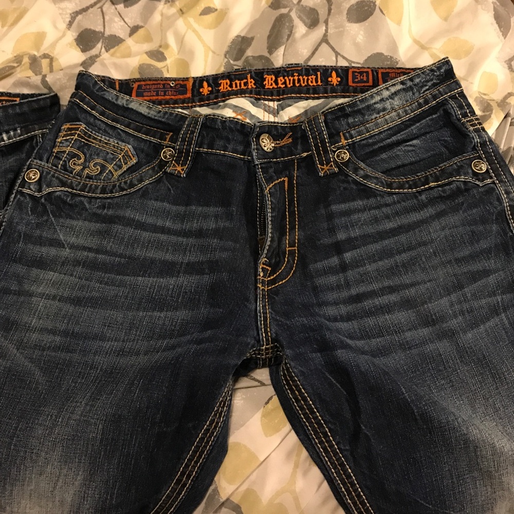 Men's Rock Revival Jeans size 34 Regular.