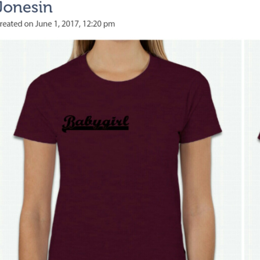 Maroon babygirl tee