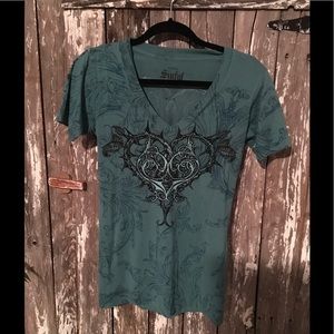 SINFUL Teal Tshirt