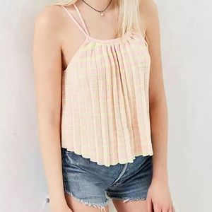 NWT UO Kimchi Blue Pleated Knit Strappy Tank