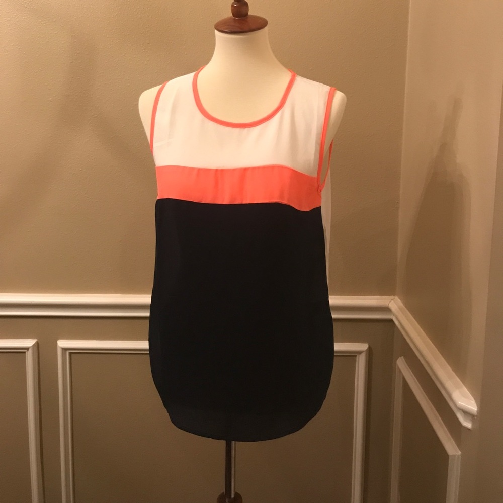 Navy bright hot pink & White