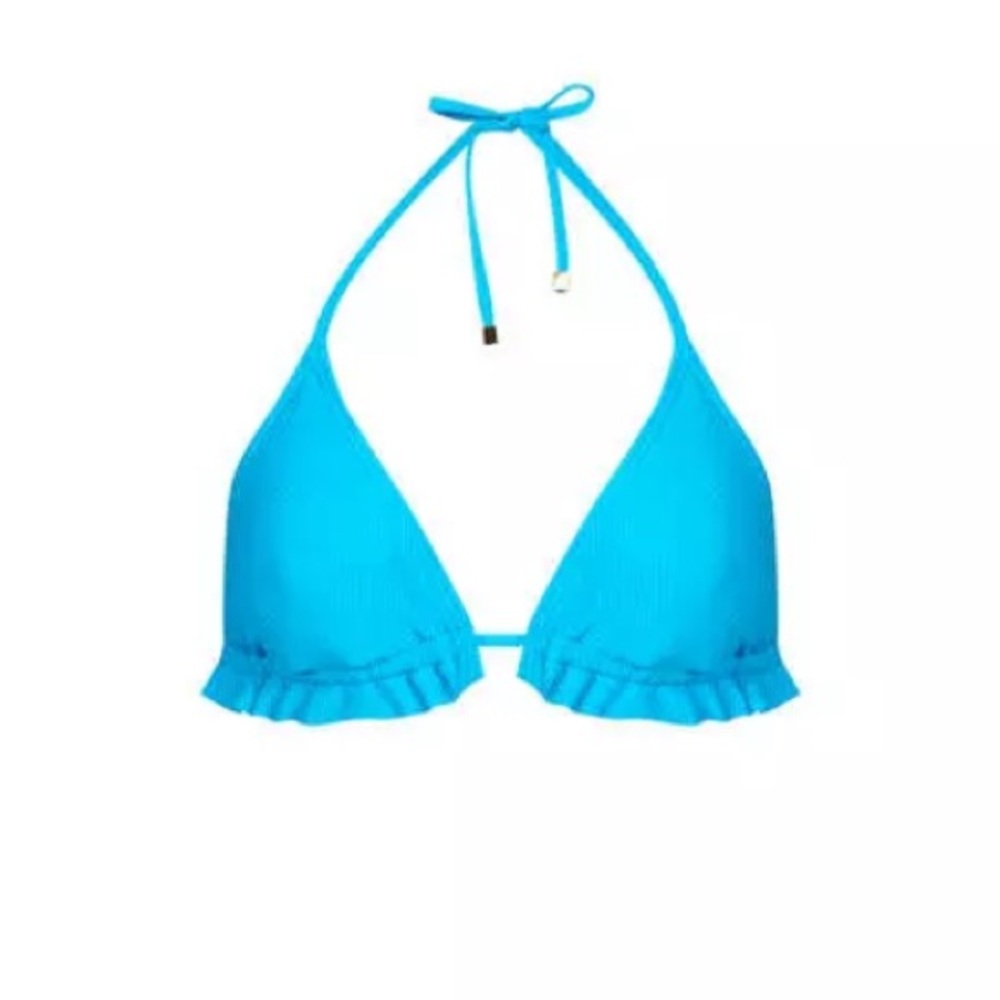 NWT $40 Topshop Triangle Ruffle Bikini Swim Top