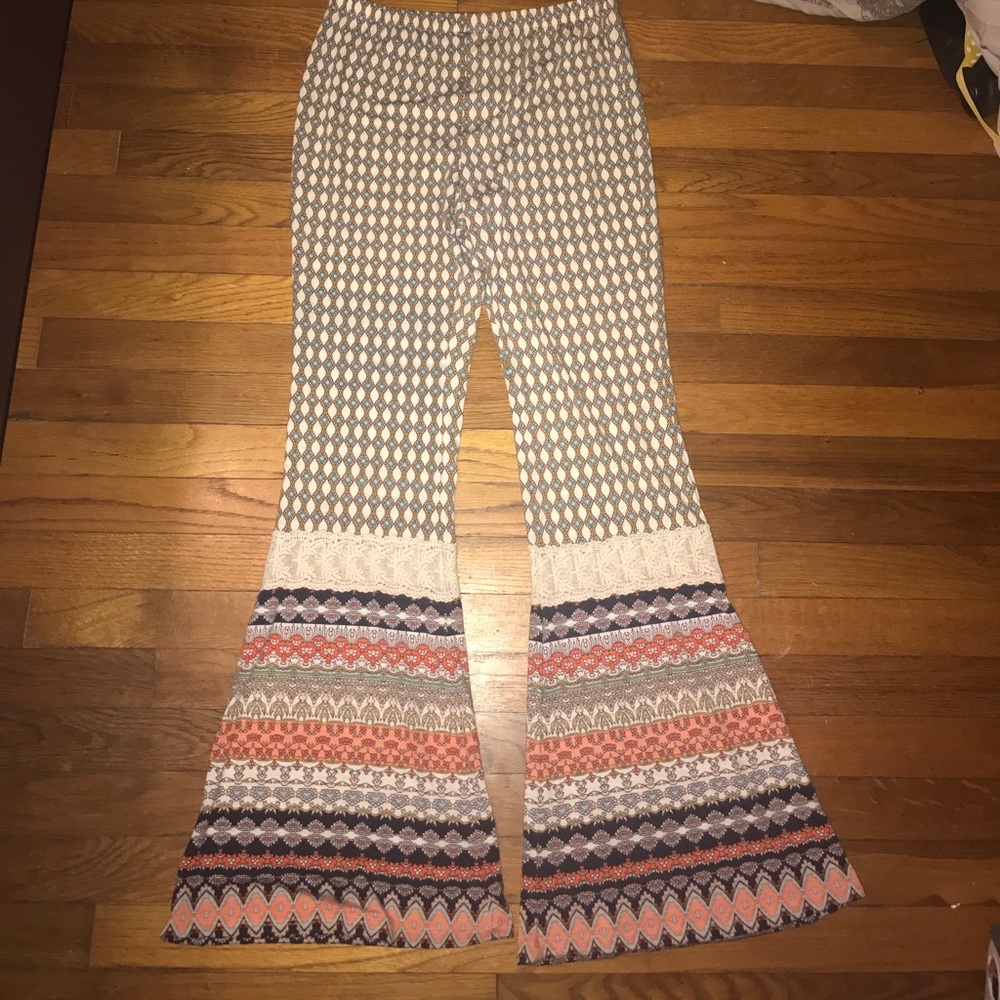 Bell bottom cotton pants