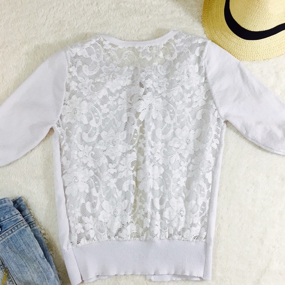 ❌SOLD❌Back lace cardigan - Picture 2 of 5