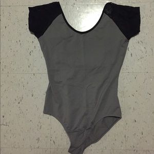 Sansha Grey with Black Lace Dance Leotard