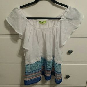 Off the shoulder ruffle top