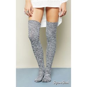 Free People thigh high socks gray