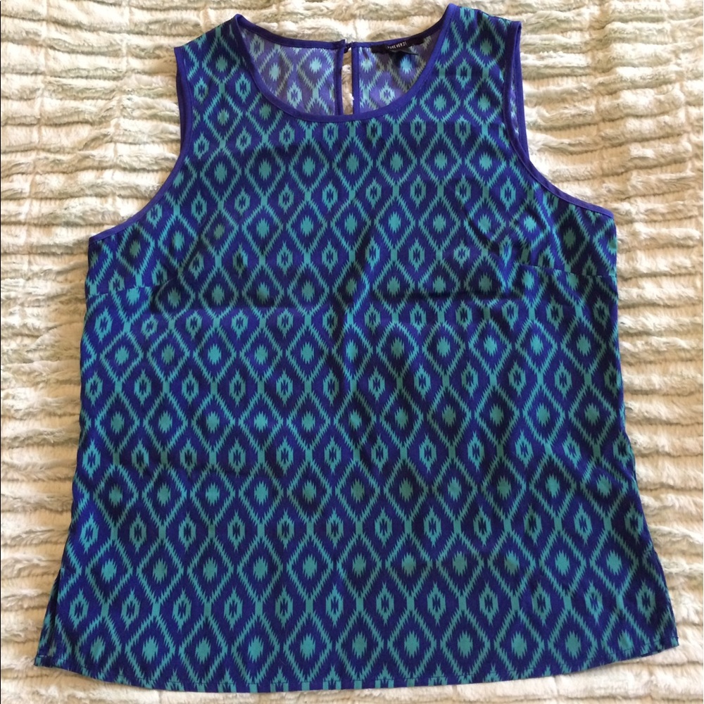 Forever21 Blue Patterned Top