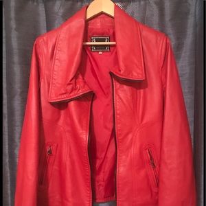 Red Leather Jacket from Florence, Italy