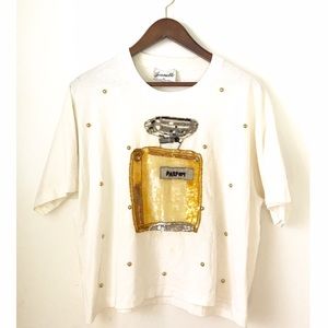 Vintage JEANETTE Kastenberg Sequin T-Shirt