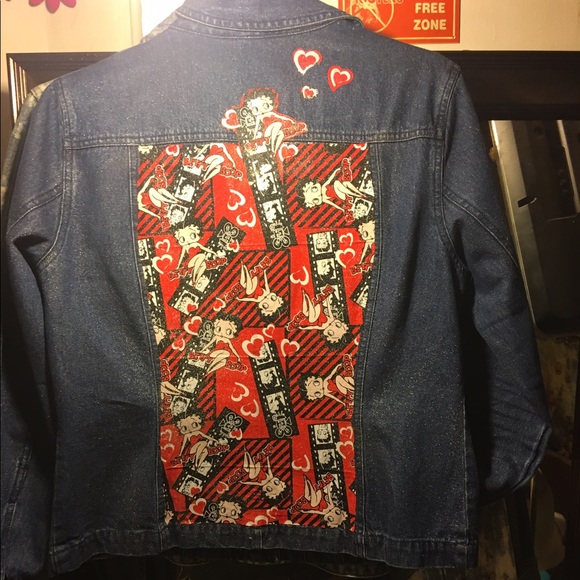 Betty Boop Denim Jacket one of a kind - Picture 3 of 4