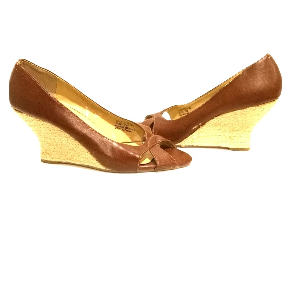 Jonathan Martin peep toe wedge sandals