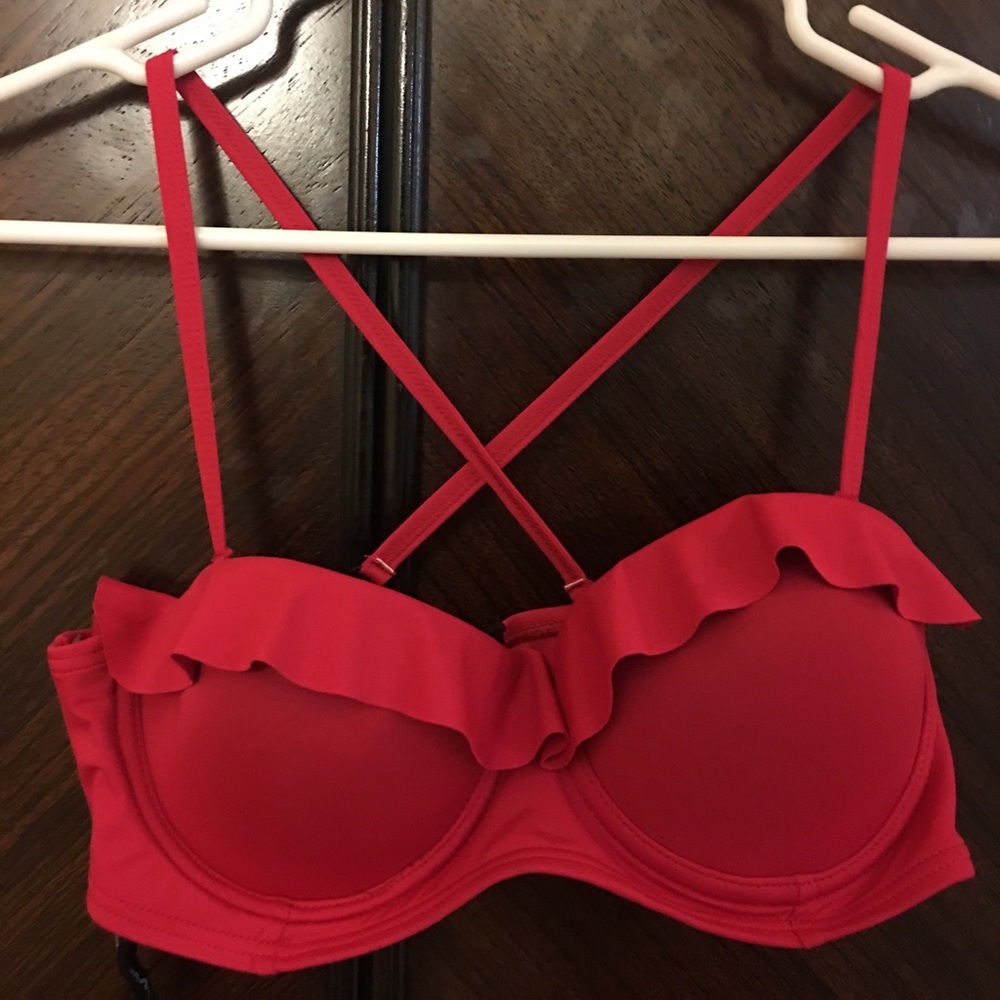 Tavik red bikini top. No tags but never worn out!