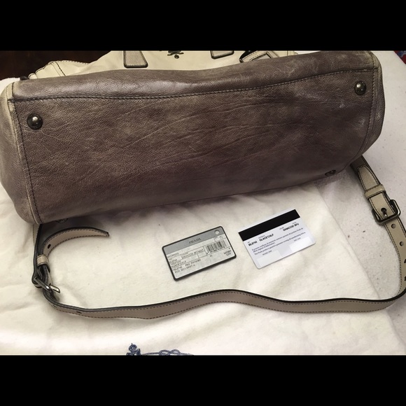Prada leather glacé calf tote bag - grey ombré - Picture 3 of 8