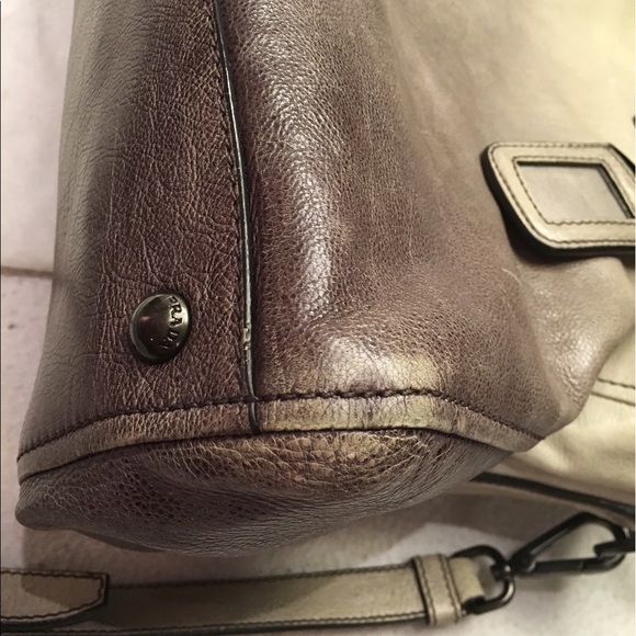 Prada leather glacé calf tote bag - grey ombré - Picture 6 of 8