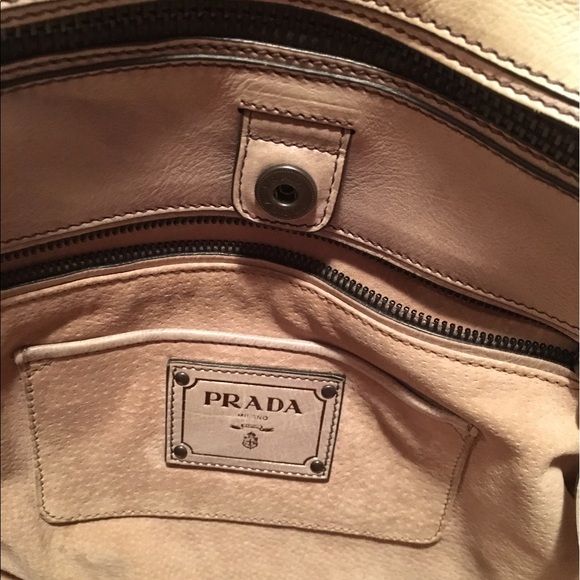 Prada leather glacé calf tote bag - grey ombré - Picture 5 of 8