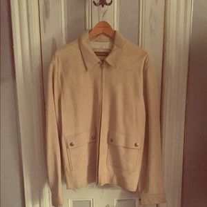 Banana Republic Bomber Suede Jacket with Zipper