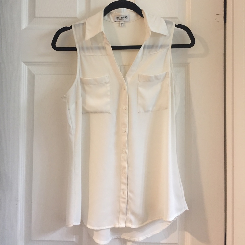 Work/Casual Sleeveless Button Down Shirt