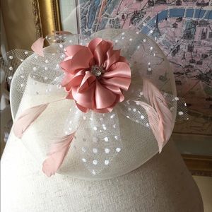 Pink and Cream Fascinator