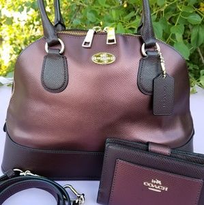 COACH Cora domed satchel & matching wallet