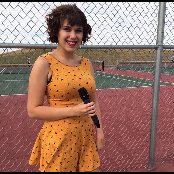Forever 21 Mustard Orange Floral Dress - Picture 5 of 5