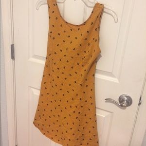 Forever 21 Mustard Orange Floral Dress