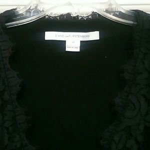 Diane Von Furstenberg Black Lace Wrap