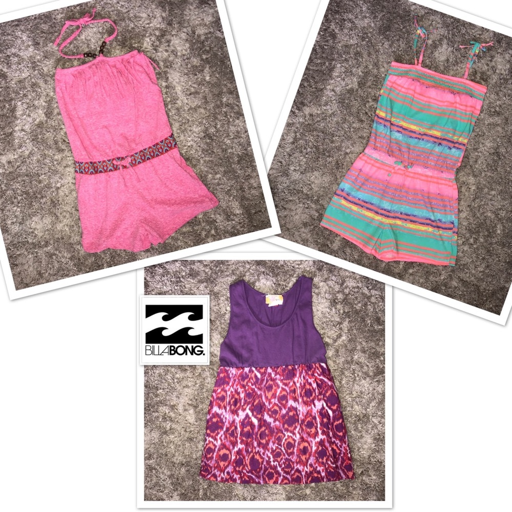 Rompers and BILLABONG tank top (never worn)