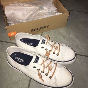 White sperry shoes