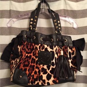 Juicy Couture leopard Velour Daydreamer bag