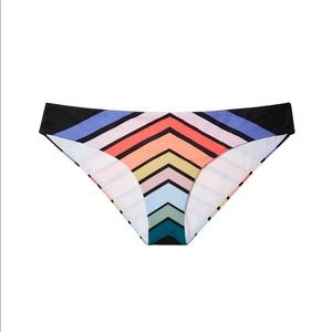 NWOT VS Pink Rainbow Stripe Bikini Bottom