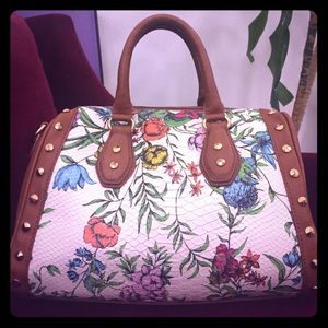 ALDO floral Structured Satchel with Stud detail