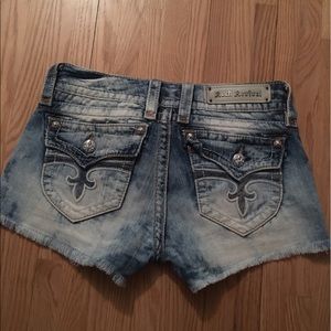 Rock revival jean shorts
