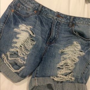 Forever 21 Ripped Jean Shorta