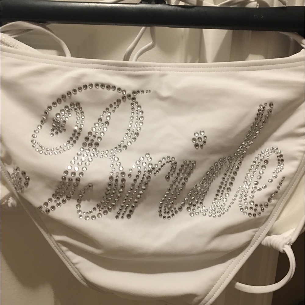 "Rhinestone Bride" white bikini~never worn