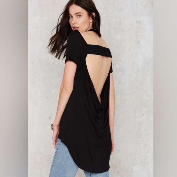 Nasty Gal Tops - Open Back Cowl Tee