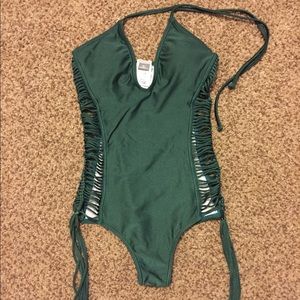 O'Neill Green cheeky Brazilian one piece