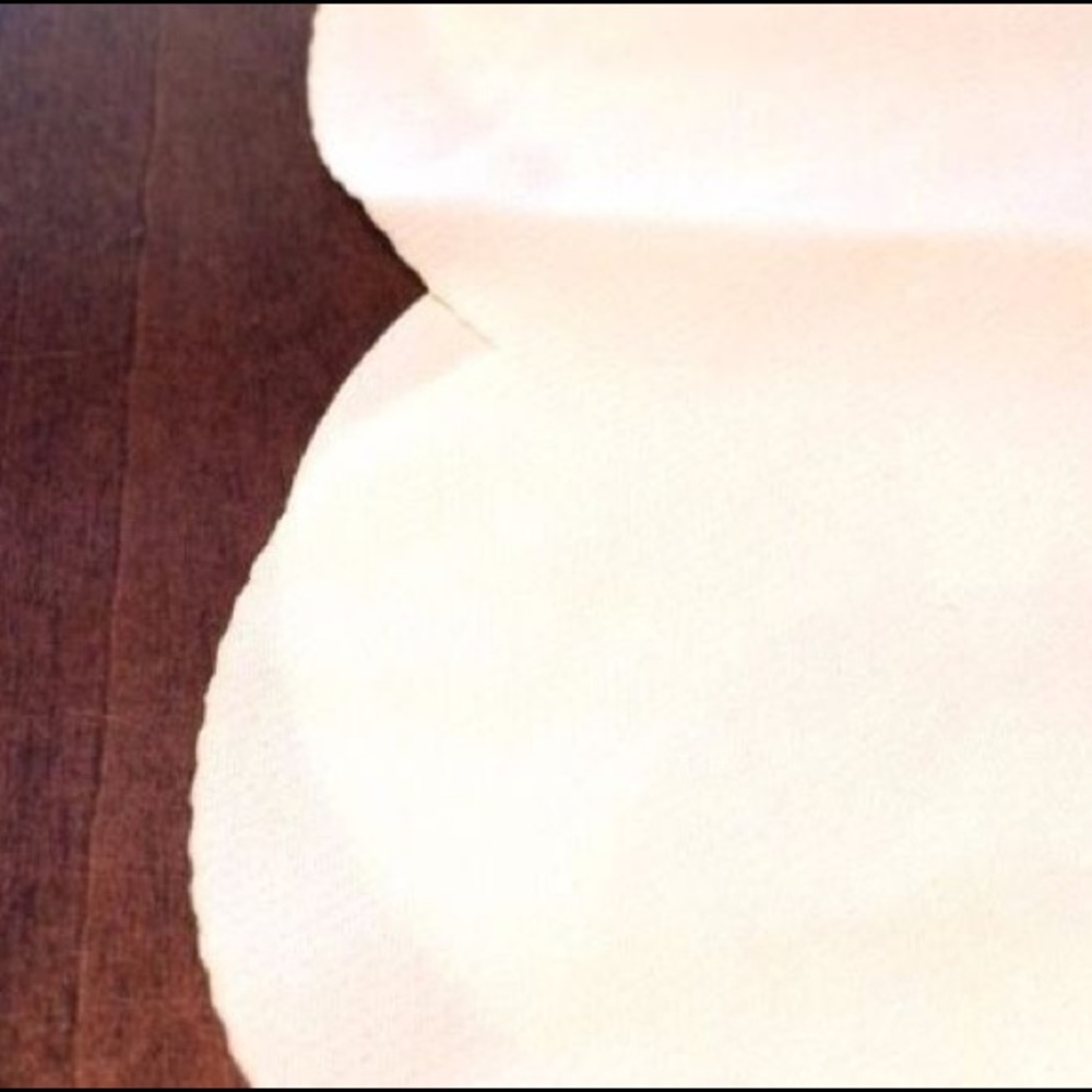 White Scalloped Trim Belted Tie Top D40 - Picture 4 of 4