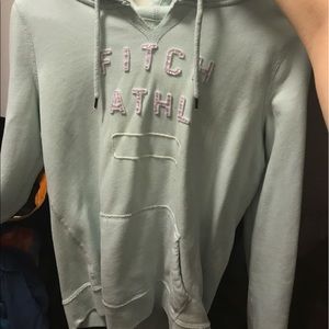 Light green/blue pullover hoodie