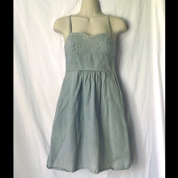 Mossimo Pale Gray Denim Dress. Small - Picture 1 of 4
