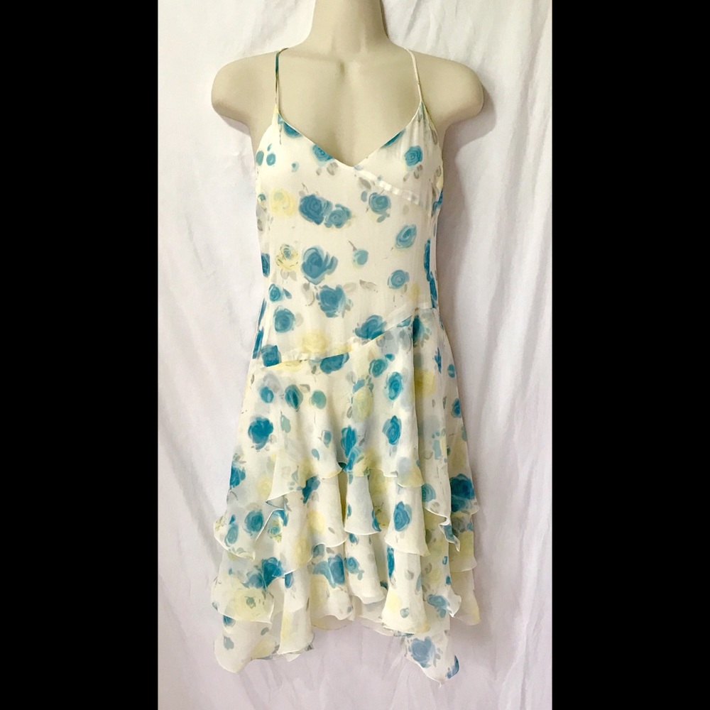 NWOT Blunauta Sexy Silk floral dress. Euro 8, US 2