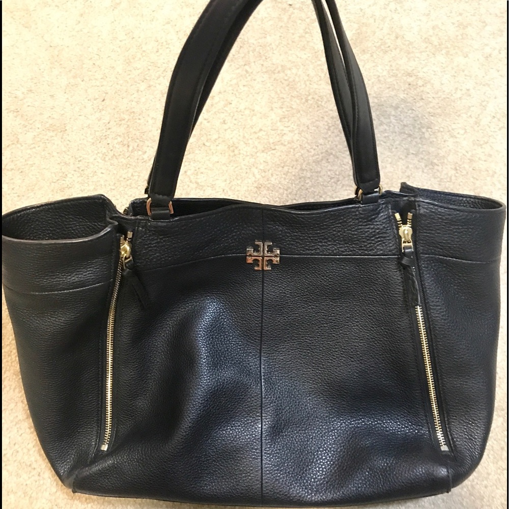 Tory Burch Satchel Ivy Side Zip Leather