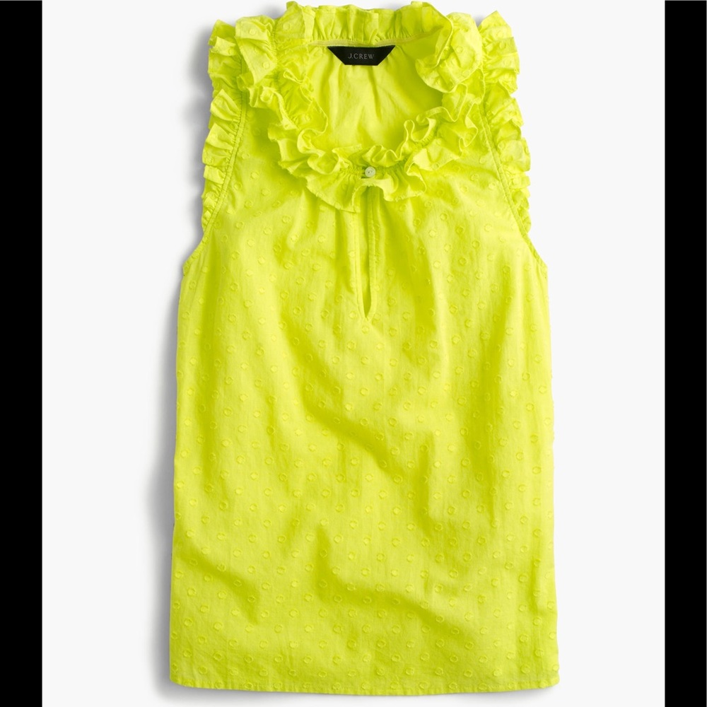 J.Crew ruffle top in clip dot