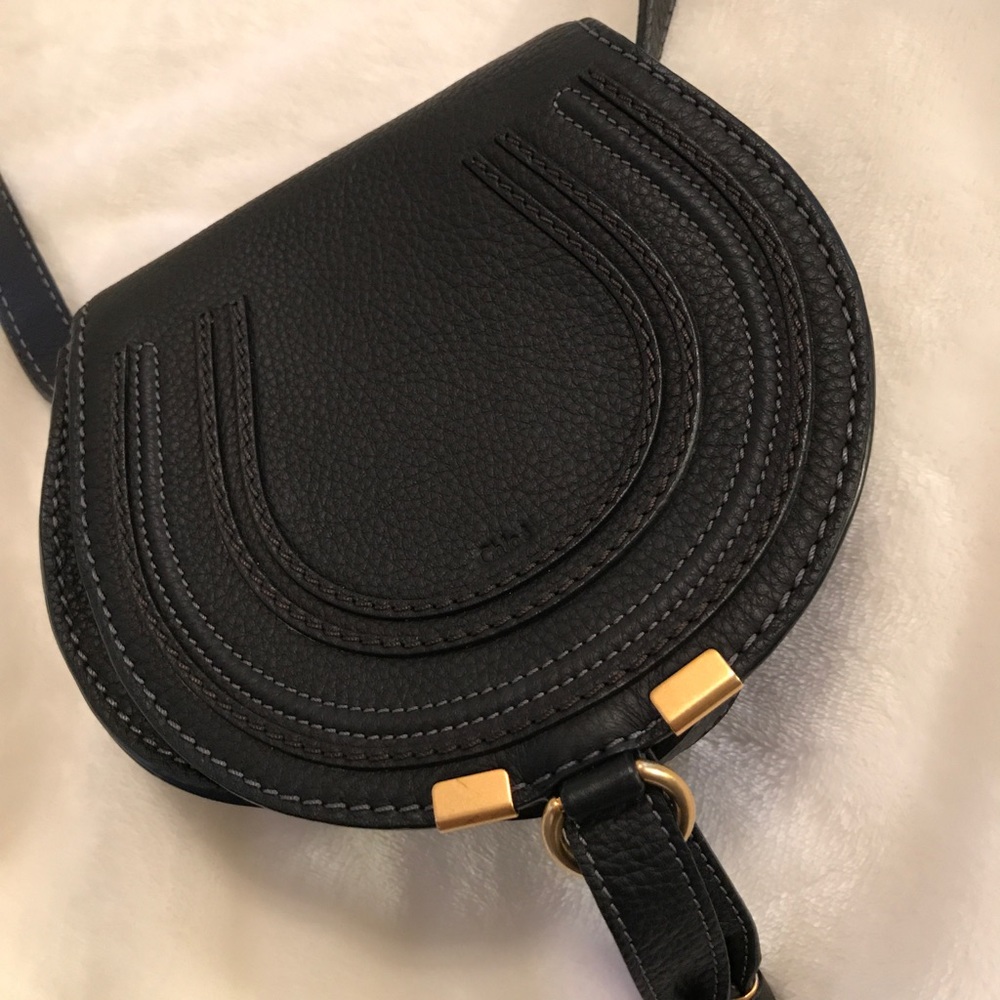Chloe Mini Marcie Leather Crossbody Bag - Picture 4 of 8
