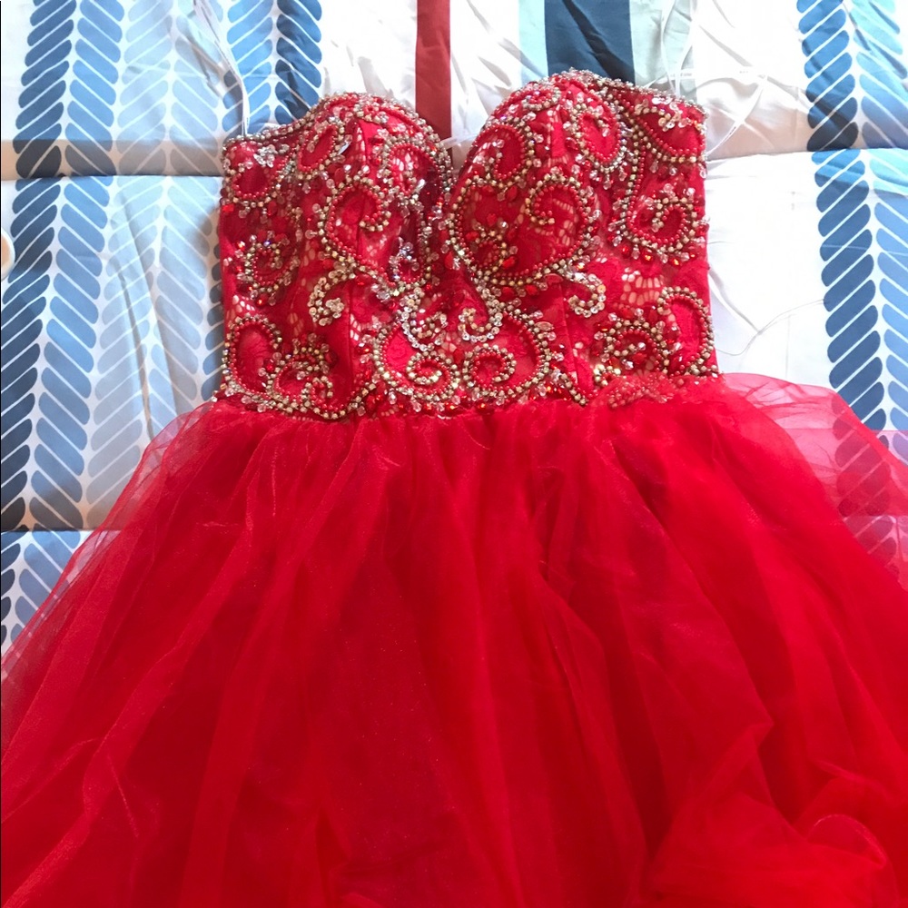 Alyce Paris Red sparkle prom/ semi formal/ formal