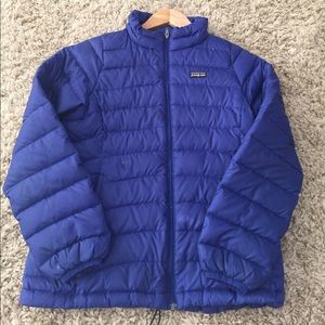 Patagonia, royal blue, medium weight kids coat