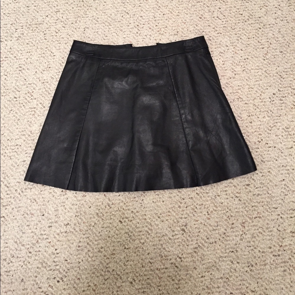 All Saints Leather Mini Skirt Size 6