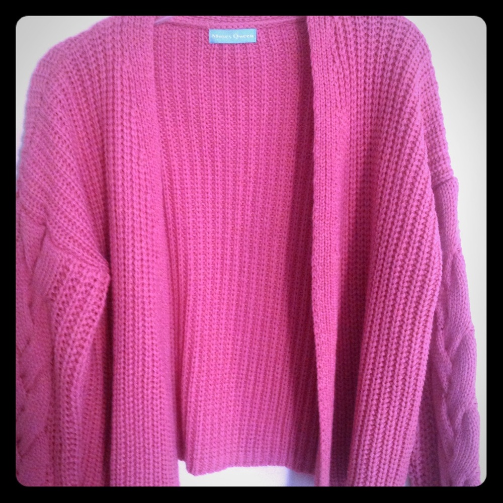 Oversize Rose Cardigan