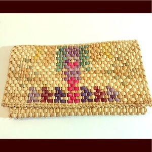 Vintage Straw Clutch
